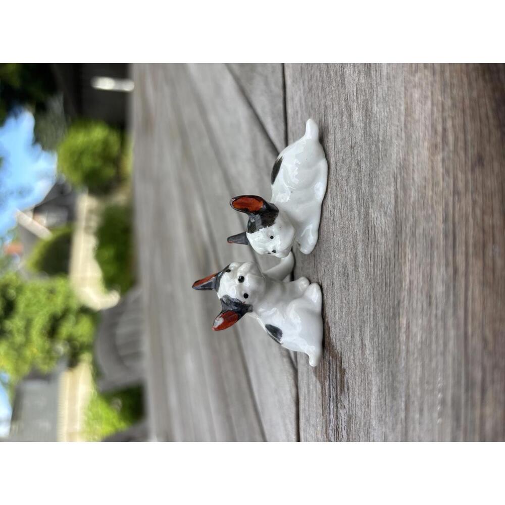 Pair of Vintage French Bulldog Figurines made in Japan